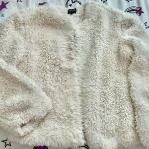 Cozy White Faux Fur Jacket